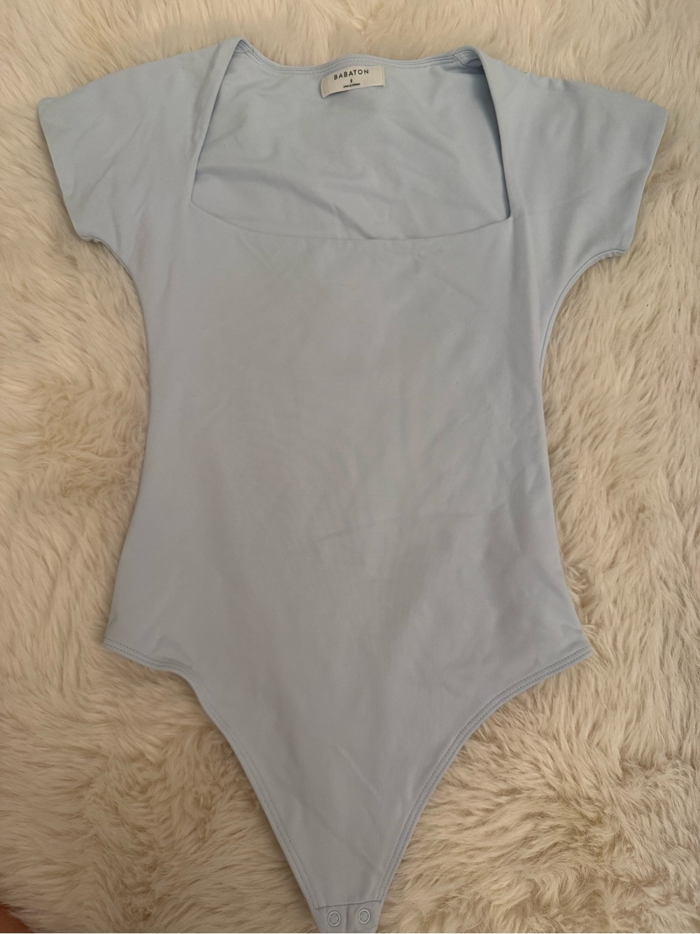 Babaton Light Blue One-Piece Bodysuit Aritzia